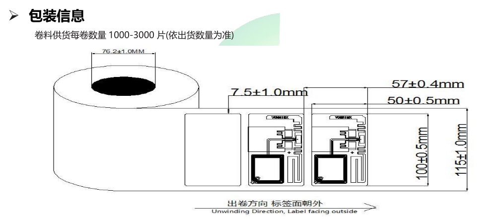 RFID雙頻溫度傳感器標簽包裝信息